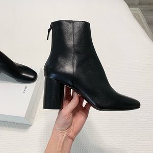 *NWT* Sandro Paris Sacha Black Leather Moto Heeled Booties | Size EU 40, USA 9.5